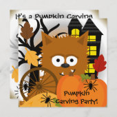 Herfst Weerwolf Halloween Party Uitnodiging (Voorkant / Achterkant)