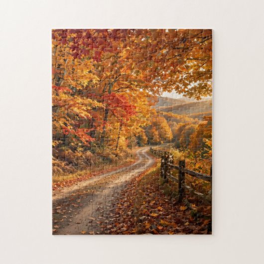 Herfst Weg Legpuzzel (Verticaal)