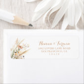 Herfst Weide Wilde Bloem Retouradres Label (Insitu)