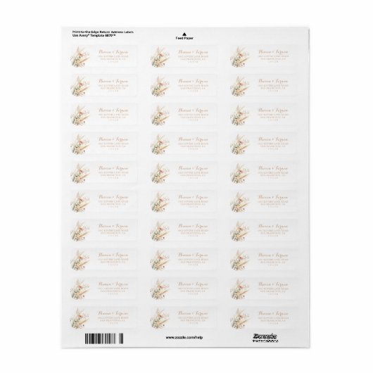 Herfst Weide Wilde Bloemen Retouradres Label (Full Sheet)