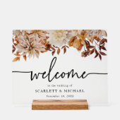 Herfst welkom acryl teken acryl bord (Voorkant)