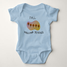 Herfst Welkom bij Herfst Baby Lichtblauw Romper