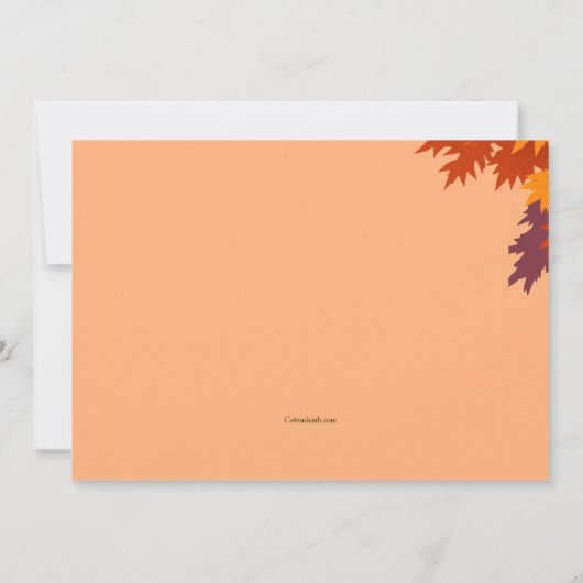 Herfst Welkom Kaart (Achterkant)