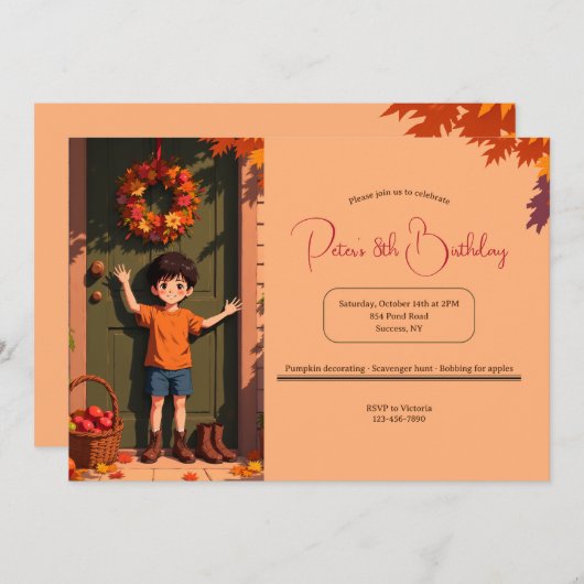 Herfst Welkom Kaart (Voorkant / Achterkant)