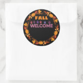 Herfst Welkom Ronde Sticker (Tas)