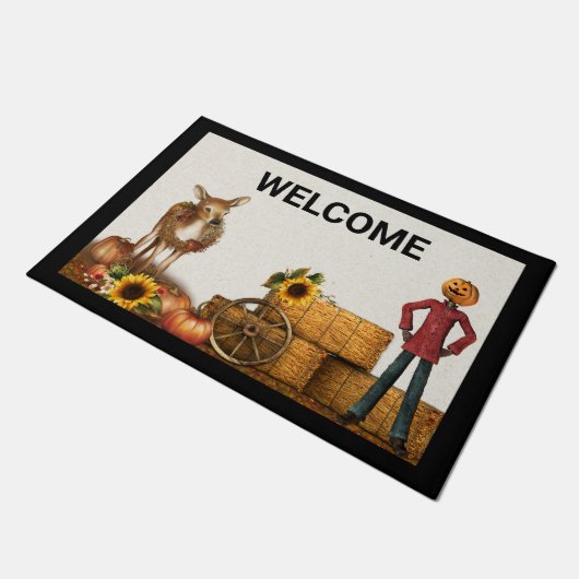 Herfst Welkome aangepaste klep Deurmat (Schuin)