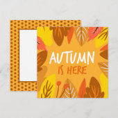 Herfst Welkomstkaart Plat (Voorkant / Achterkant)