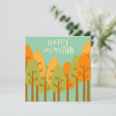 Herfst Welkomstkaart Plat Design (Staand voorkant)