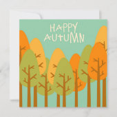 Herfst Welkomstkaart Plat Design (Voorkant)