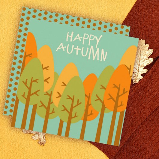 Herfst Welkomstkaart Plat Design
