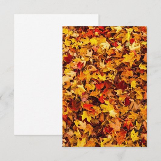 Herfst Wenskaart Bedankkaart (Voorkant / Achterkant)