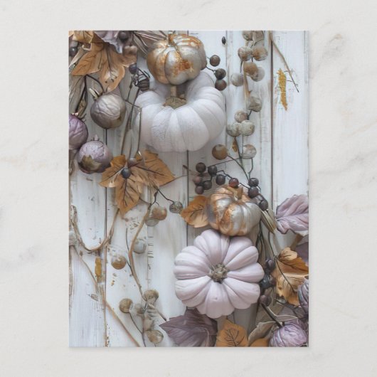 herfst wenskaart elegante pompoenen briefkaart (Voorkant)