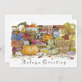 Herfst wenskaart feestdagenkaart (Voorkant / Achterkant)