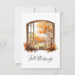 Herfst Wenskaart Herfstlandschap Bedankkaart