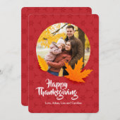 Herfst wenskaart met foto kaart (Voorkant / Achterkant)