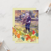 Herfst wenskaart met foto kaart (Voorkant / Achterkant in situ)