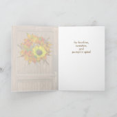 Herfst Wenskaart met herfstkrans Kaart (Binnen)