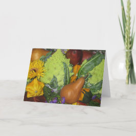 Herfst Wenskaart met opgevouwen boeket Bedankkaart