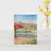 Herfst wenskaart - vier seizoenen collectie kaart (Gele Bloem)