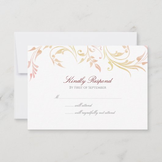 Herfst Werveling RSVP Kaartje (Voorkant)