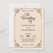 herfst westerne huwelijksuitnodigingen kaart (Voorkant)