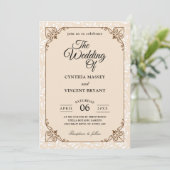 herfst westerne huwelijksuitnodigingen kaart (Staand voorkant)