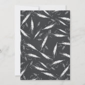 Herfst Wheat Gold Foil Effect Chalkboard Weddensch Kaart (Achterkant)