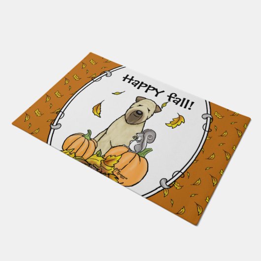 Herfst Wheaten Terrier (pieppompoenen 1b2) Deurmat (Schuin)