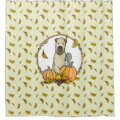 Herfst Wheaten Terrier (pieppompoenen 1b2) Douchegordijn (Voorkant)