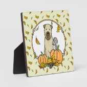 Herfst Wheaten Terrier (pieppompoenen 1b2) Fotoplaat (Voorkant)