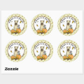 Herfst Wheaten Terrier (pieppompoenen 1b2) Ronde Sticker (Vel)
