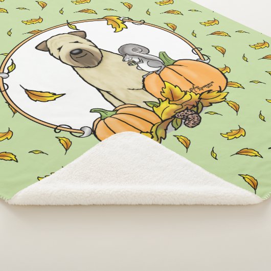 Herfst Wheaten Terrier (pieppompoenen 1b2) Sherpa Deken (3/4)