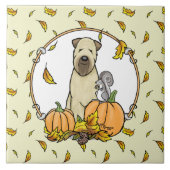 Herfst Wheaten Terrier (pieppompoenen 1b2) Tegeltje (Voorkant)