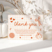 Herfst Whimsical Een beetje Cutie Pie Bedankt kaar Kaart