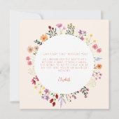 Herfst Whimsical Wildflower Floral Maid of Honor Kaart (Achterkant)