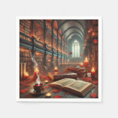 Herfst Whimsigoth Enchanted Library Découpage Servet (Voorkant)