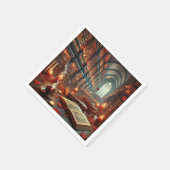 Herfst Whimsigoth Enchanted Library Découpage Servet (Hoek)