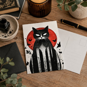 Herfst Whiskers: Halloween Cat Collectie Briefkaart