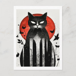 Herfst Whiskers: Halloween Cat Collectie Briefkaart