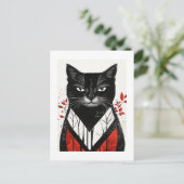 Herfst Whiskers: Kat Collectie Briefkaart (Staand voorkant)
