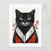 Herfst Whiskers: Kat Collectie Briefkaart (Voorkant)