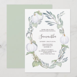 Herfst White Pumpkin Vrijgezellenfeest Kaart