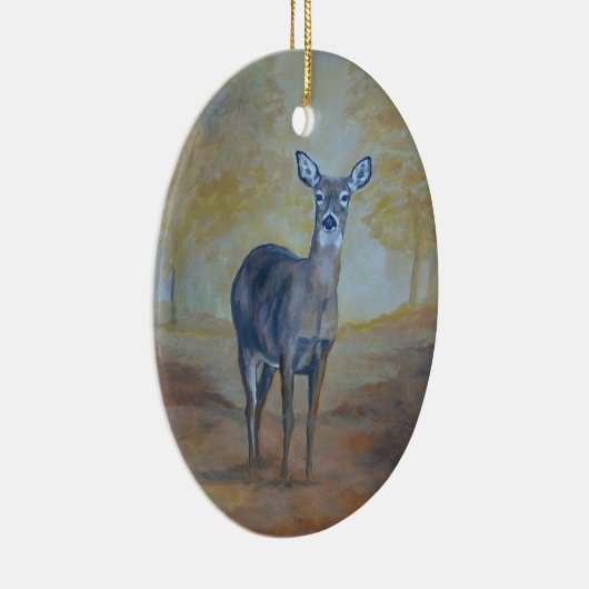 Herfst Whitetail Deer Art Ornament (Rechts)