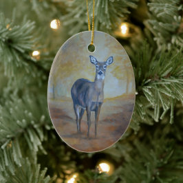 Herfst Whitetail Deer Art Ornament
