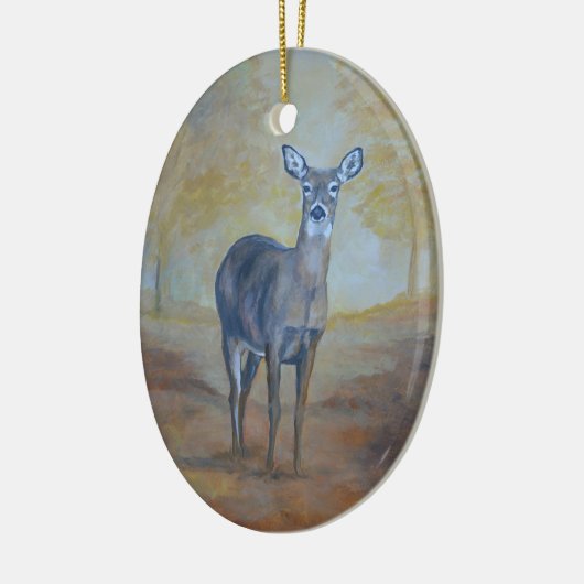 Herfst Whitetail Deer Art Ornament (Links)