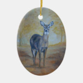 Herfst Whitetail Deer Art Ornament (Voorkant)