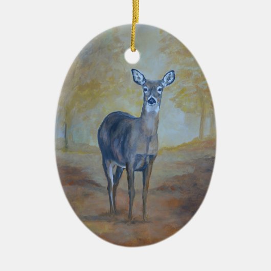 Herfst Whitetail Deer Art Ornament (Voorkant)