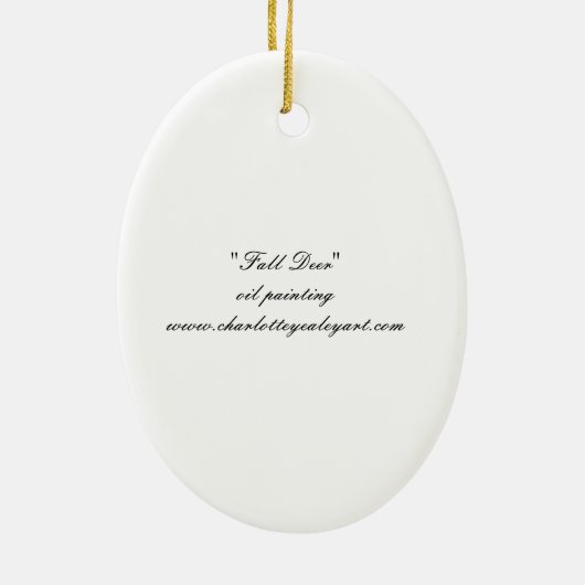 Herfst Whitetail Deer Art Ornament (Achterkant)