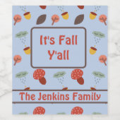 Herfst Wijn Etiket (Enkel label)