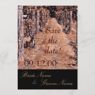 herfst wijngaard met uitzondering van datum save the date
